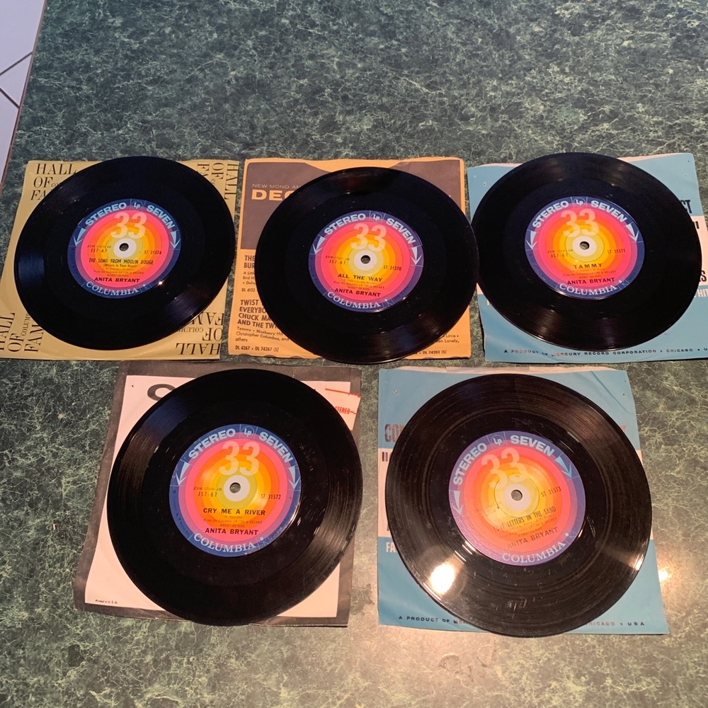 Lot of 5 ANITA BRYANT 33 rpm records